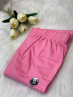 Baby pink Angle  Length Leggings