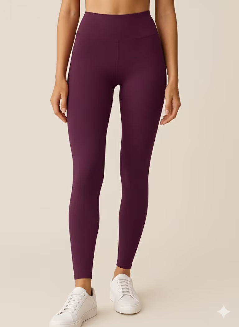 Dark Wine Angle Length Leggings