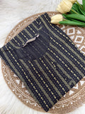 Black Ethnic Printed Kurti- 3171
