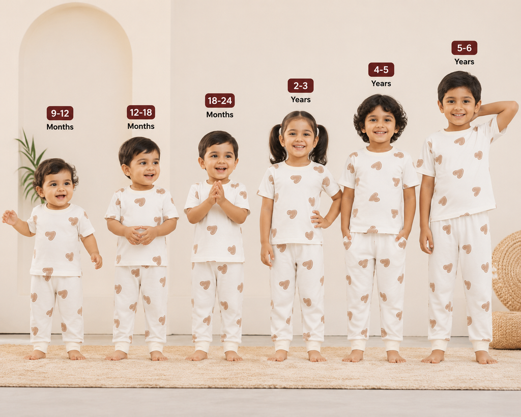 White Heart Print Unisex Co-ord Set - 3332