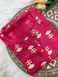 Pink Motif Printed Kurti - 3220