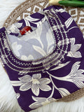 Purple Floral Kurti - 3164