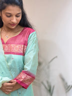 Mint Green Chamdhani Set - 3517