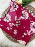 Magenta Floral Printed Kurti- 3143