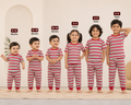 Red Striped Unisex Co-ord Set - 3332