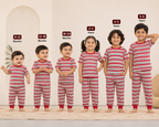 Red Striped Unisex Co-ord Set - 3332