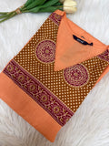 Peach Ethnic Panel Kurti - 3141