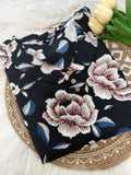 Black Floral Printed Kurti - 3124