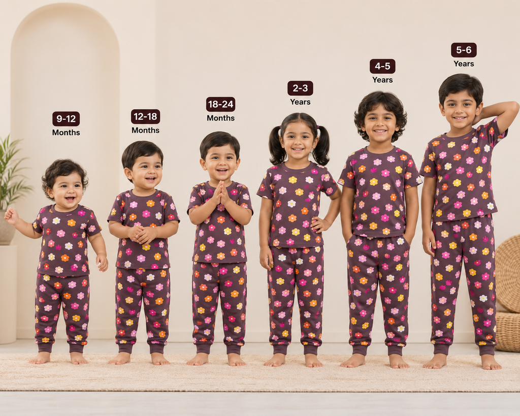 Brown Floral Unisex Co-ord Set - 3332