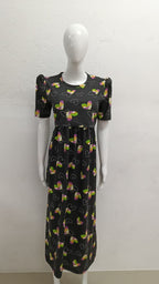 Black Multicolour Heart Zipless Maternity Wear - 3471