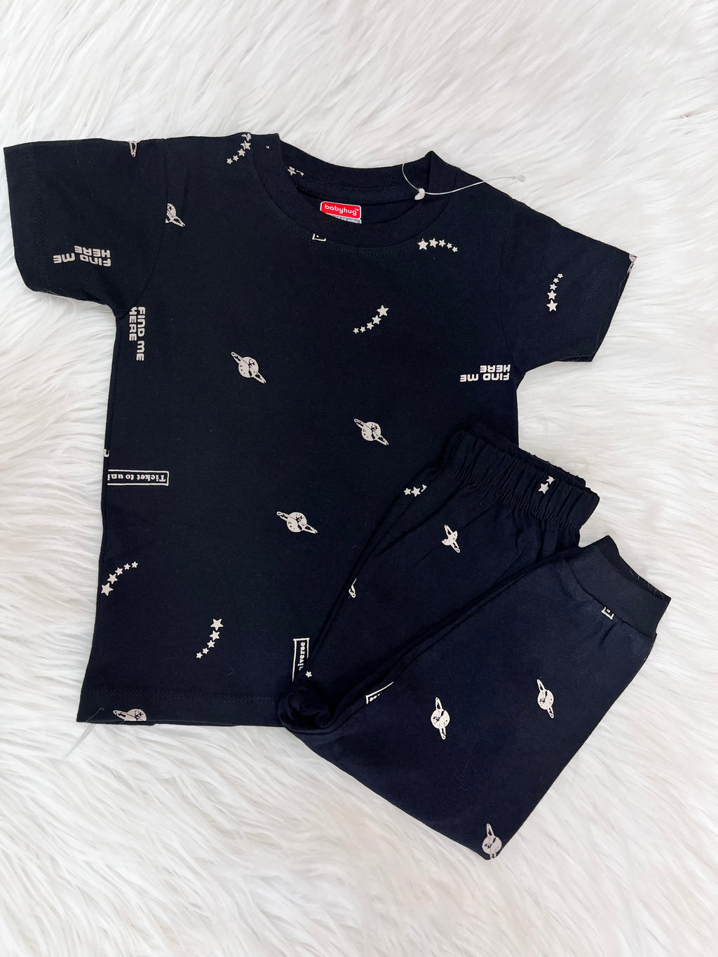 Navy Space Print Unisex Co-ord Set - 3332