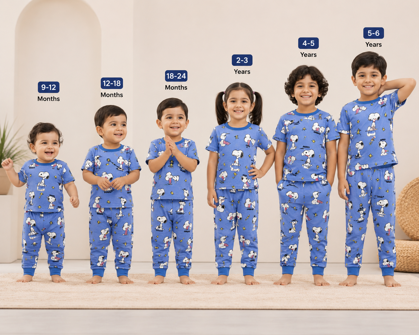 Blue Cartoon Unisex Co-ord Set - 3332